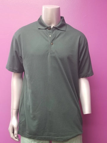 100% POLYESTER DARK GREEN POLO SHORT SLEEVE SHIRTS MED, L, 2X UNIFORM WORKWEAR
