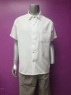 WHITE SHORT SLEEVE CHEF COOK SHIRT: XS SM MED L XL 2X 3X 6X UNIFORM SNAP FRONT