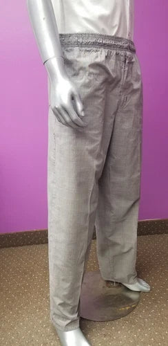 Pre-Owned Gray Plaid Draw-String & Zipper Chef Pants XS-3X organized by length